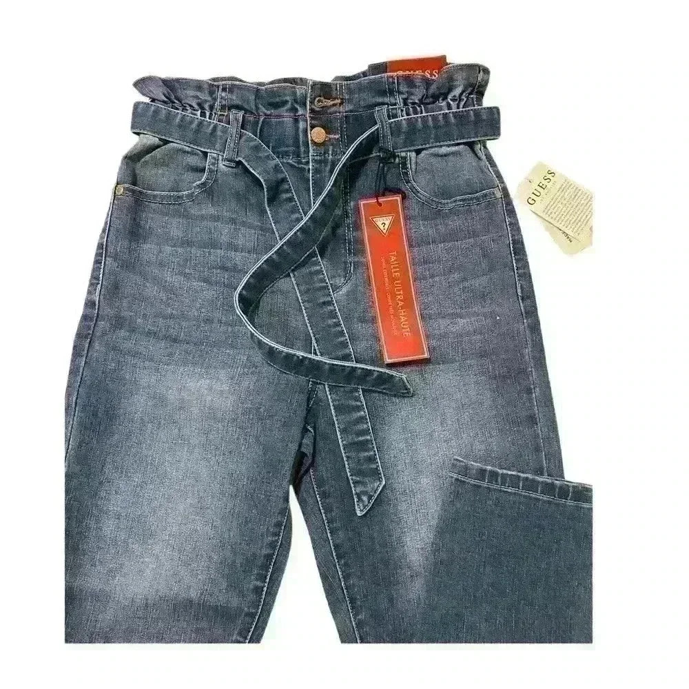 Guess Jeans Women's High Rice Stretch Denim Skinny Fit Dark Wash Size 25 Outdoor - Picture 11 of 12
